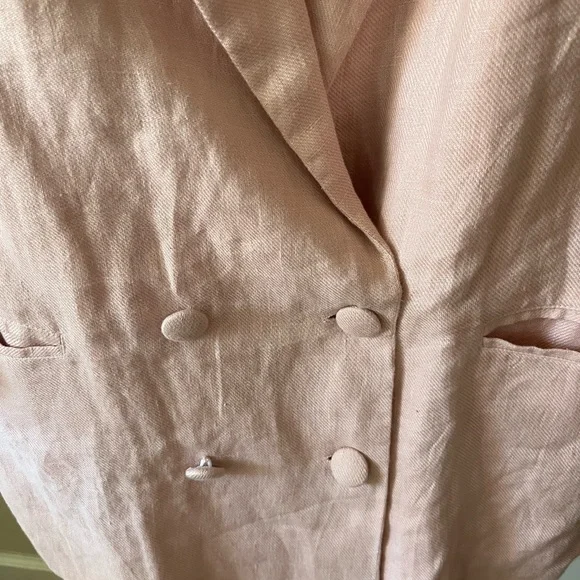Lovers & Friends linen blazer in pink sz M - Picture 4 of 5